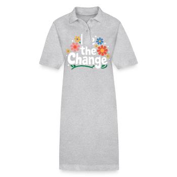 Altruisme Don désintéressé Donner d’école - Robe polo bio PAIGER Stanley/Stella Femme - gris chiné - Devant