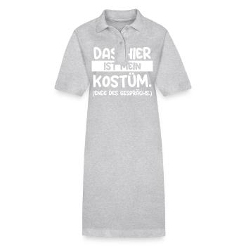 Jecken Fasching Karneval - Stanley/Stella Frauen Bio-Polokleid PAIGER - Grau meliert - Vorne