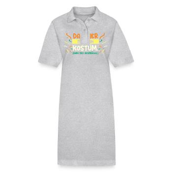Jecken Fasching Karneval - Stanley/Stella Frauen Bio-Polokleid PAIGER - Grau meliert - Vorne