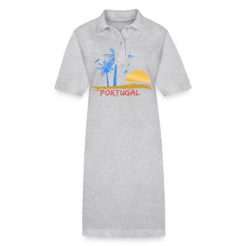 Portugal - Stanley/Stella Frauen Bio-Polokleid PAIGER - Grau meliert - Vorne