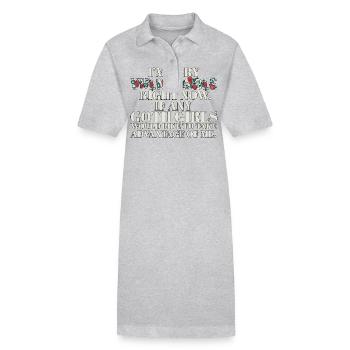 Je suis très vulnérable en ce moment Esthétique grunge - Robe polo bio PAIGER Stanley/Stella Femme - gris chiné - Devant