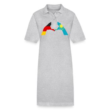 Kazakhstan Allemagne Kazakhstan - Robe polo bio PAIGER Stanley/Stella Femme - gris chiné - Devant