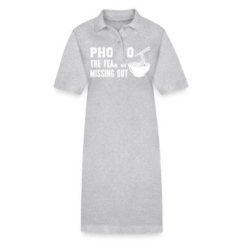 Funny Pho Vietnamese Soup Pho - Stanley/Stella PAIGER Organic Women’s Polo Dress - heather grey - Front