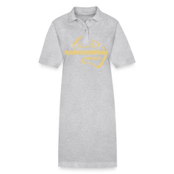 Employé de banque - Robe polo bio PAIGER Stanley/Stella Femme - gris chiné - Devant