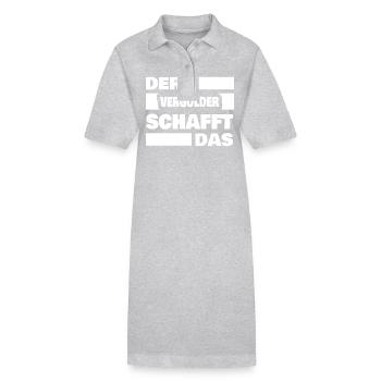 Travaux des doreurs - Robe polo bio PAIGER Stanley/Stella Femme - gris chiné - Devant