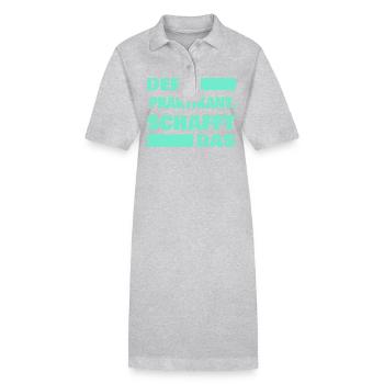 Stagiaire - Robe polo bio PAIGER Stanley/Stella Femme - gris chiné - Devant