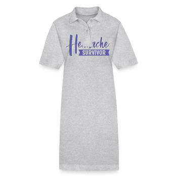 Headache Survivor - Stanley/Stella Frauen Bio-Polokleid PAIGER - Grau meliert - Vorne