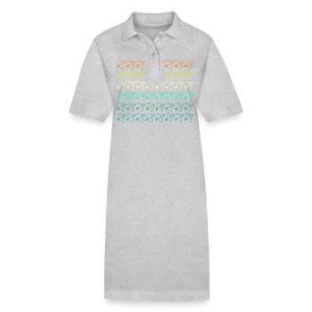 Bogenschütze Bogenschießen - Stanley/Stella Frauen Bio-Polokleid PAIGER - Grau meliert - Vorne