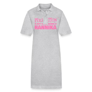Nom de la femme Hannika - Robe polo bio PAIGER Stanley/Stella Femme - gris chiné - Devant