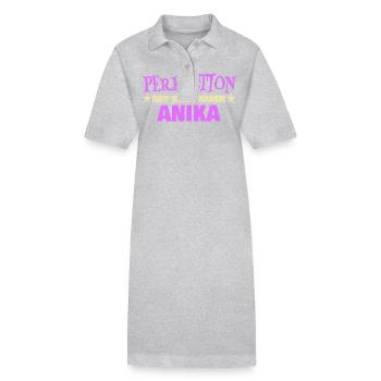 Nom de la femme Anika - Robe polo bio PAIGER Stanley/Stella Femme - gris chiné - Devant