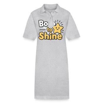 Né pour briller – Strahlender Stern - Robe polo bio PAIGER Stanley/Stella Femme - gris chiné - Devant
