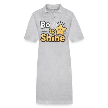 Né pour briller – Strahlender Stern - Robe polo bio PAIGER Stanley/Stella Femme - gris chiné - Devant