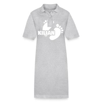 Birth of Kilian - Stanley/Stella PAIGER Organic Women’s Polo Dress - heather grey - Front