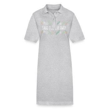 Sage The Day Away Smudge Sticks Healing Burning - Stanley/Stella PAIGER Organic Women’s Polo Dress - heather grey - Front