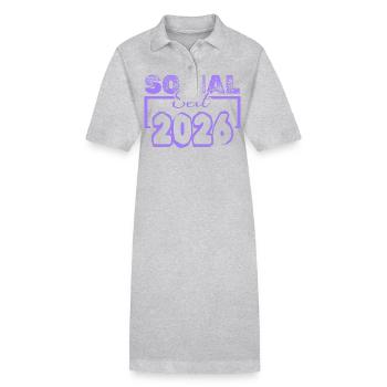 2026 - Robe polo bio PAIGER Stanley/Stella Femme - gris chiné - Devant