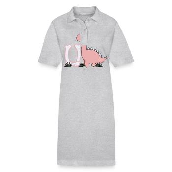 Buchstabe U - Stanley/Stella Frauen Bio-Polokleid PAIGER - Grau meliert - Vorne