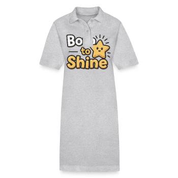 Né pour briller – Strahlender Stern - Robe polo bio PAIGER Stanley/Stella Femme - gris chiné - Devant
