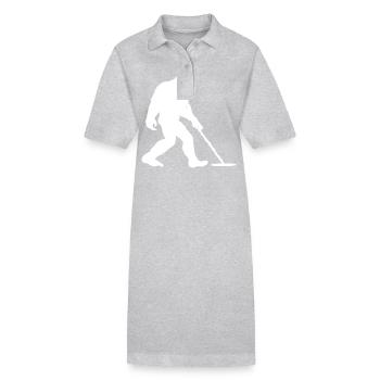 Metal Detector Bigfoot Big foot - Stanley/Stella PAIGER Organic Women’s Polo Dress - heather grey - Front