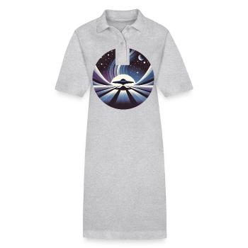 alien flight in a galaxi far away - Stanley/Stella Frauen Bio-Polokleid PAIGER - Grau meliert - Vorne