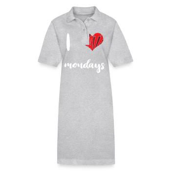 Hate Mondays Stoppt Hass Anti Hass - Stanley/Stella Frauen Bio-Polokleid PAIGER - Grau meliert - Vorne