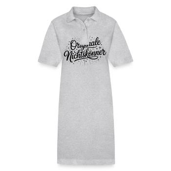 Originale Nichtsprofir - Memes Allemands - Robe polo bio PAIGER Stanley/Stella Femme - gris chiné - Devant