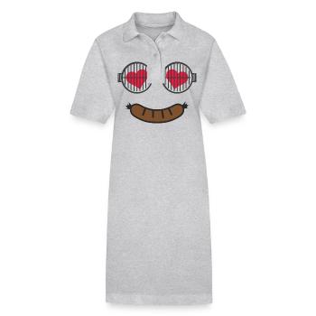 Grilling Grillmaster Grilling BBQ Saucisse Charbon de bois - Robe polo bio PAIGER Stanley/Stella Femme - gris chiné - Devant