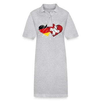 Suisse Allemande Cœur Suisse - Robe polo bio PAIGER Stanley/Stella Femme - gris chiné - Devant