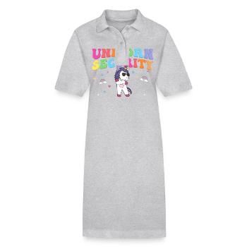 Costume de sécurité de licorne pour protéger maman sœur - Robe polo bio PAIGER Stanley/Stella Femme - gris chiné - Devant