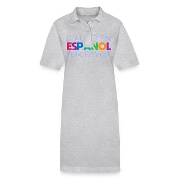 Spanisch Spanisch Lehrer Sprache - Stanley/Stella Frauen Bio-Polokleid PAIGER - Grau meliert - Vorne