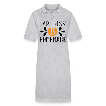Design Happiness is homemade - Robe polo bio PAIGER Stanley/Stella Femme - gris chiné - Devant