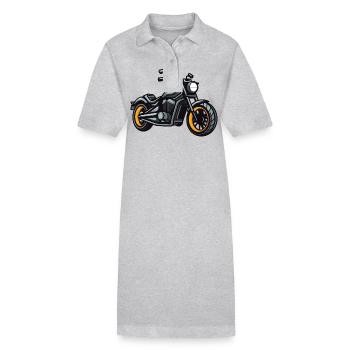 Motard Motard - Robe polo bio PAIGER Stanley/Stella Femme - gris chiné - Devant