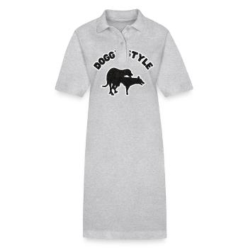 Levrette Grunge Noir - Robe polo bio PAIGER Stanley/Stella Femme - gris chiné - Devant