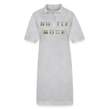 Hustle Mode Dollar Bill Texture Inspiration - Stanley/Stella Frauen Bio-Polokleid PAIGER - Grau meliert - Vorne