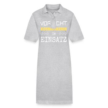 Berufung Kosmetikerin - Stanley/Stella Frauen Bio-Polokleid PAIGER - Grau meliert - Vorne