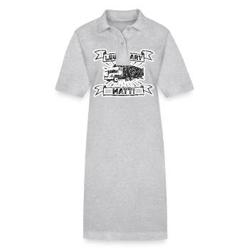 Vorname Matti - Stanley/Stella Frauen Bio-Polokleid PAIGER - Grau meliert - Vorne