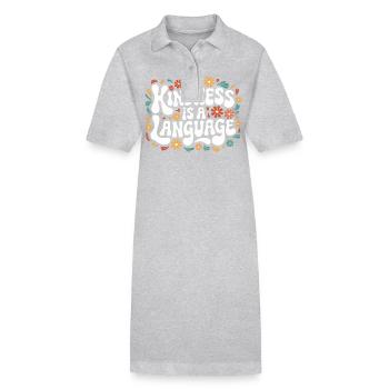 Altruisme Don désintéressé Donner d’école - Robe polo bio PAIGER Stanley/Stella Femme - gris chiné - Devant