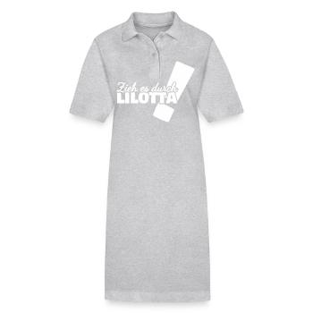 Prénom Lilotta - Robe polo bio PAIGER Stanley/Stella Femme - gris chiné - Devant