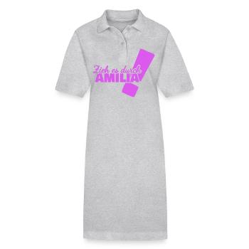 Cadeau pour Amilia - Robe polo bio PAIGER Stanley/Stella Femme - gris chiné - Devant
