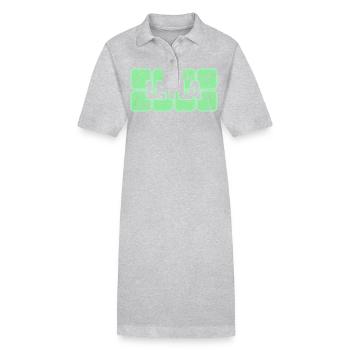 Prénom Leyla - Robe polo bio PAIGER Stanley/Stella Femme - gris chiné - Devant