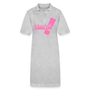 Prénom Amilia - Robe polo bio PAIGER Stanley/Stella Femme - gris chiné - Devant
