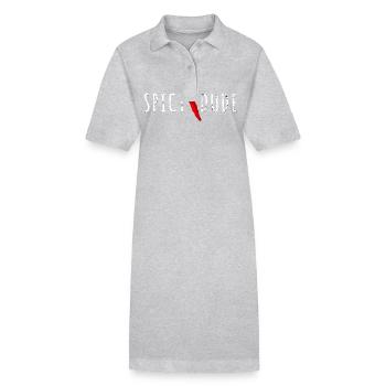Spicy Dude - Stanley/Stella PAIGER Organic Women’s Polo Dress - heather grey - Front