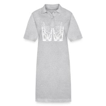 Tequila Drink - Stanley/Stella PAIGER Organic Women’s Polo Dress - heather grey - Front