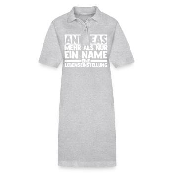 Vorname Andreas - Stanley/Stella Frauen Bio-Polokleid PAIGER - Grau meliert - Vorne