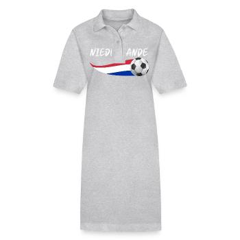 Pays-Bas Pays-Bas - Robe polo bio PAIGER Stanley/Stella Femme - gris chiné - Devant