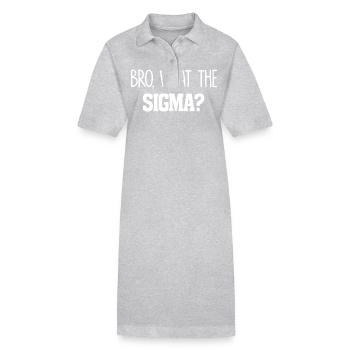 Bro Ce que le Sigma Funny Kids Teens Youth Saying - Robe polo bio PAIGER Stanley/Stella Femme - gris chiné - Devant