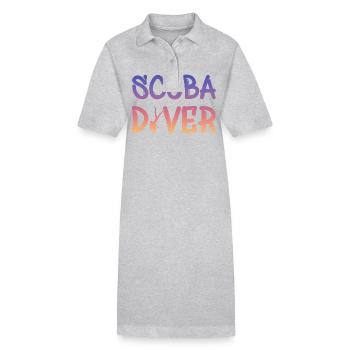 Scuba Diver - Stanley/Stella Frauen Bio-Polokleid PAIGER - Grau meliert - Vorne
