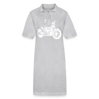 Motard - Robe polo bio PAIGER Stanley/Stella Femme - gris chiné - Devant