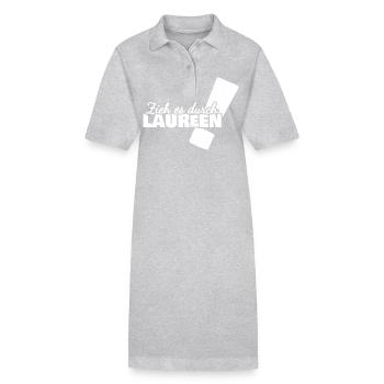 Cadeau pour Laureen - Robe polo bio PAIGER Stanley/Stella Femme - gris chiné - Devant
