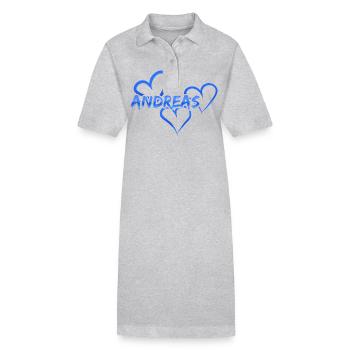 Cadeau pour Andreas - Robe polo bio PAIGER Stanley/Stella Femme - gris chiné - Devant