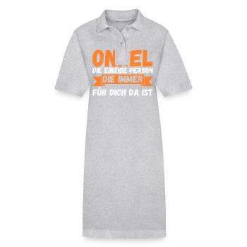 Oncle - Robe polo bio PAIGER Stanley/Stella Femme - gris chiné - Devant